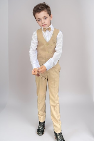 Riccotarz Erkek Çocuk Cepken Yelekli Camel Takım Elbise 5-9 Yaş Camel