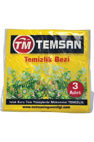 Temsan Temizlik Bezi 3 Adet Sarı