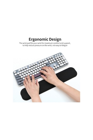 Dancemonkey Köpük Klavye Bilek Desteği Ofis Oyun Klavyesi Bilek Desteği Ergonomik Klavye Bilek Desteği Siyah