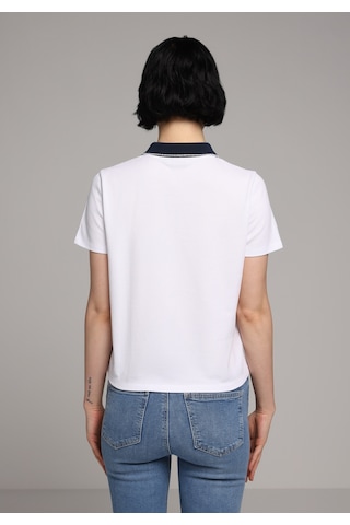 Colin's Colins Regular Fit Polo Yaka Düz Kadın Beyaz Kısa Kol Tişört Cl1080432 Q1.v1 Wht