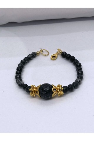 Glamglamour Larvakit Taşlı Bileklik Siyah
