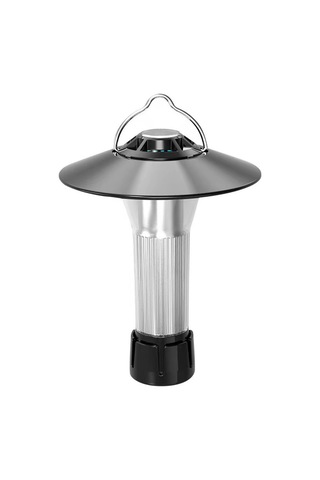 Ccgloball Taşınabilir Kamp Çadır Lambası Usb Şarj Edilebilir Kırmızı Yanıp Sönen Uyarı Lambası Gümüş