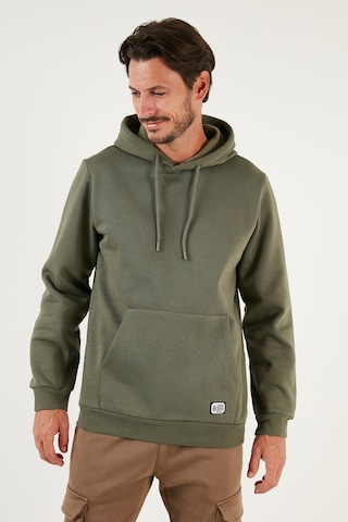 Buratti Regular Fit Kapüşonlu Kanguru Cepli Içi Tüylü Yumuşak Şardonlu Erkek Sweat 5905281 Haki