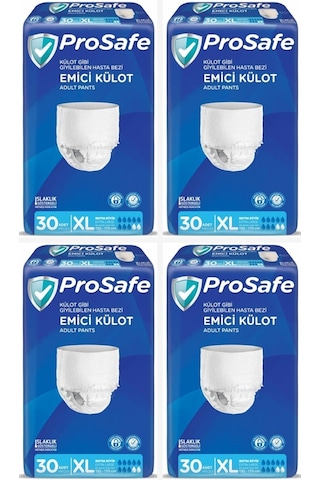 Prosafe Emici Külot Xlarge Ekstra Büyük Boy Hasta Bezi 120 Adet 4x30 Paket XL