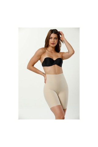Unika Boutique Lazer Kesim Dikişsiz Yüksek Bel Paçalı Hayalet Kadın Korse Ten