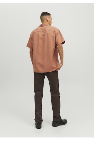 Jack & Jones Rahat Kesim Kısa Kollu Gömlek- Blujude 12231689 Amber Brown Kahverengi