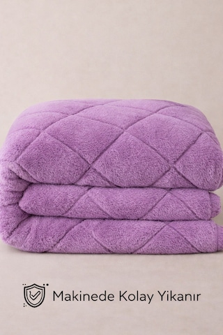 Welsoft Lüx Yorgan Tek Kişilik 155 X 215 Cm Mor