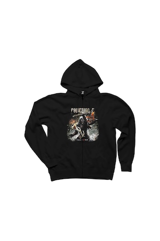 Powerwolf Call of The Wild Siyah Fermuarlı Kapşonlu Sweatshirt Siyah