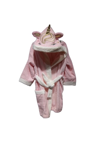 Unıcorn Detaylı Bornoz Pembe