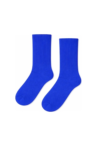 Carnaval Socks Düz Lacivert Desensiz Renkli Spor Çorap Çok Renkli