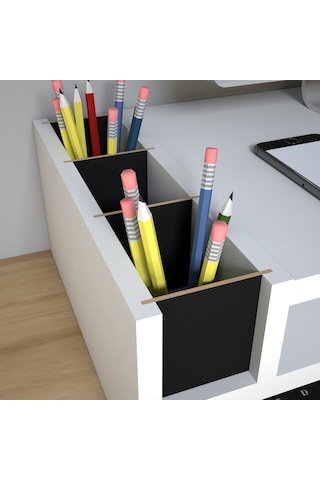 Emkawood Sally Monitör Yükseltici Laptop Standı Beyaz