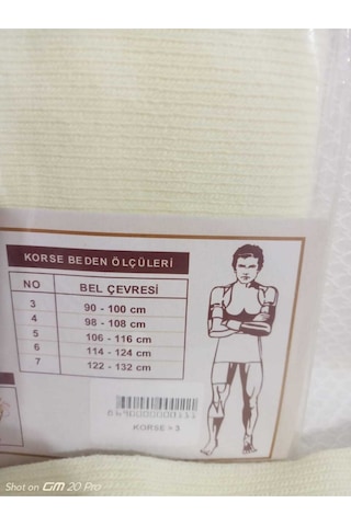 Dertex Unisex Yün Bel Korsesi Krem