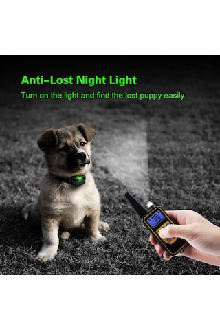 Vkemall Ip67 Su Geçirmez Köpek Eğitimi Kolyesi - Şok, Titreşim, Işık Ve Ses Fonksiyonları İle 800 Metre Menzil, Şarj Edilebilir Siyah