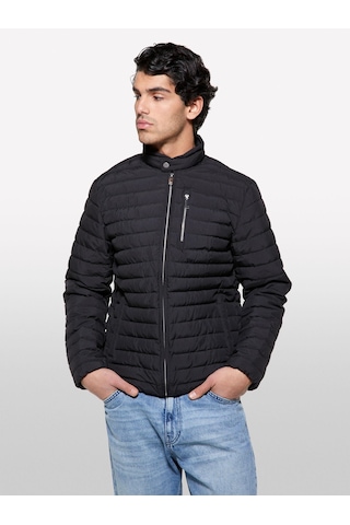Sisley Fermuar Ve Logo Detaylı Slim Fit Mont Erkek Bej Mont - 325p21v1sn03r Koyu Kahverengi