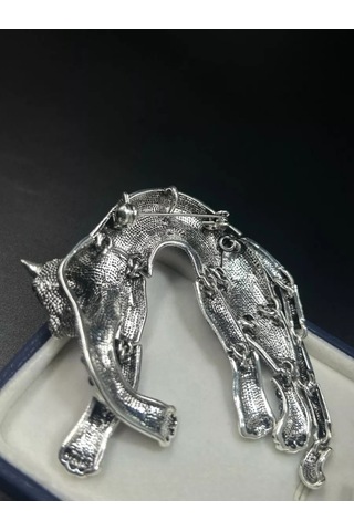 Scarlet Msk Broş Kaplan 214243911 Gri