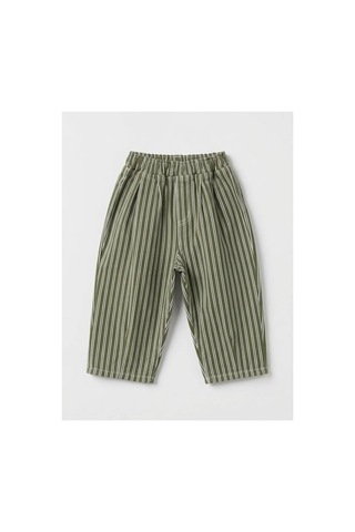 Poala Kids Yeşil Çizgili Ballon Jeans