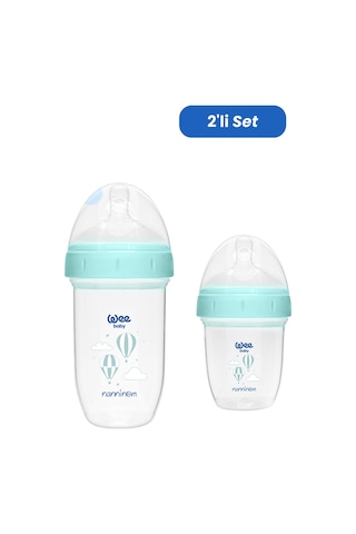 Wee Baby Nanninom Antikolik Geniş Ağızlı Biberon 150 Ml ve 250 Ml Biberon Seti