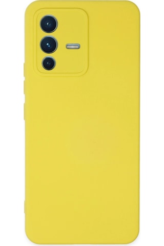 Gld-spt- Newface Vivo V23 5g Kılıf Nano İçi Kadife Silikon - Sarı