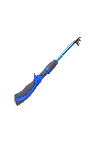 Yuntech01 Karanlık Mavisi İce Fishing Kamışı 1.4m - Ergonomik Antenli, Kaymazsız Köpük Tutamaklı, Karbon Fiber + Alaşım, Paslanmaz Çelik Seramik Rehber Halkaları