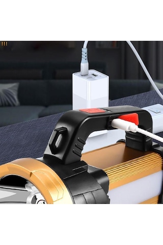 Watton Wt-615 6 Mod Şarjlı El Feneri Projektör Tipi Siyah