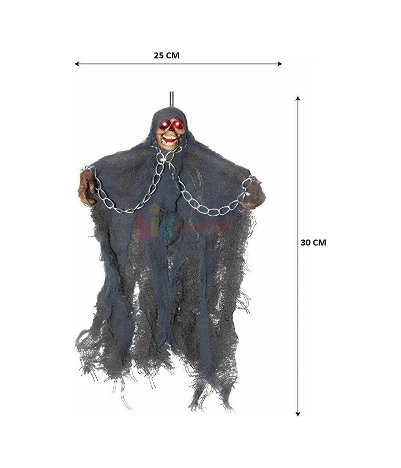 Halloween Cadılar Bayramı İskelet Korkuluk Işıklı Sesli 30 Cm Yeşil. Korku Aksesuarı Diğer