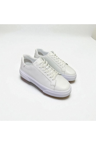 Tam Ortopedik Rahat Tommy Günlük Erkek Deri Sneaker Ayakkabı Beyaz