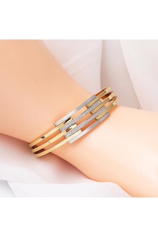 Dörtlü Kaburga Kelepçe Altın Bilezik 14VIBZ08