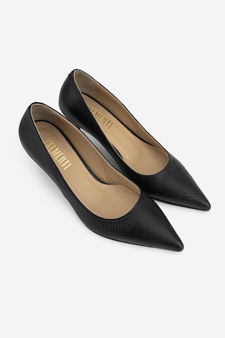 Valmenti Kadın Hakiki Deri Siyah Yılan Desen Stiletto 1168 8153 Bn Ayk Sk25-26 Sıyah Yln Bsk