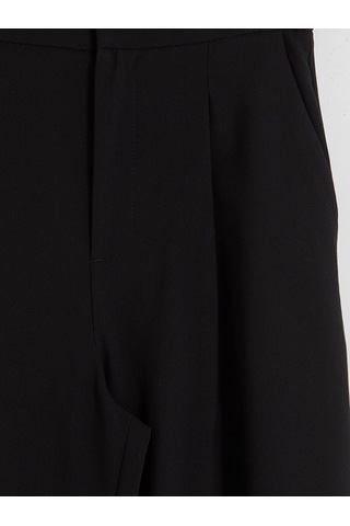 Lcw Comfort Siyah Regular Fit Kadın Pileli Kumaş Pantolon