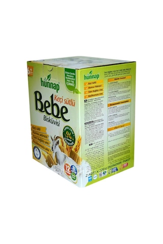 Hünnap Keçi Sütlü 6+ Ay Bebe Bisküvisi 400 G