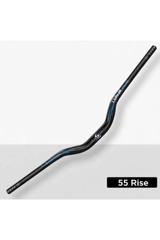 Lunje 78 Cm 55 Rise Açılı Alüminyum 31,8mm Mtb Freeride Gidon Bisiklet Gidonu Direksiyonu Siyah Renk