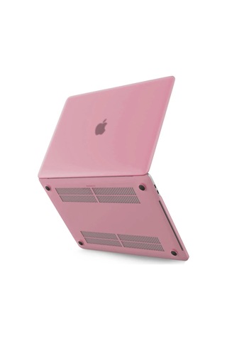 Newface Apple Macbook Uyumlu Pro 13 2020 Macbook Uyumlu Buzlu Kapak - Pembe