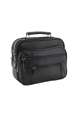 Strong Kasalı Siyah Erkek Küçük Boy El Çantası, Omuz Çantası Nyel Siyah