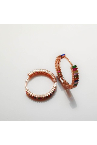 Miks Baget Halka Gümüş Küpe L