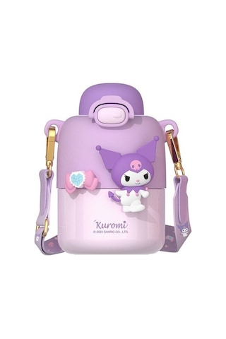 Maoyaya Ruyı 430ml Paslanmaz Çelik Çocuk Yalıtımlı Sürahi, Karikatür Saman Desenli, Koyu Mor Koyu Mor