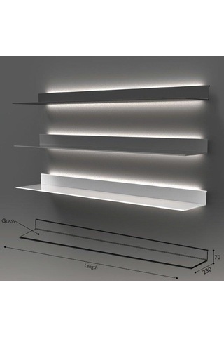 Arka Aydınlatmalı Raf Çok Renkli