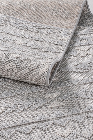 İskandinav Modern Tasarım Sisal Bukle Özel Ölçü Salon Oturma Odası Koridor Halısı Gri Gri Krem
