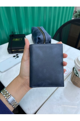 Mft Leather Hakiki Deri Erkek Cüzdan - Kartlıklı, İsim Yazılı, Kişiye Özel Gloria 1421 - Tiguan Lacivert Tiguan Lacivert