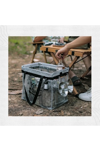 Ruicoo "katlanabilir Şeffaf Outdoor Depolama Çantası - 28l Geniş Kapasiteli Kamp & Piknik Eşya Organizer" Çok Renkli