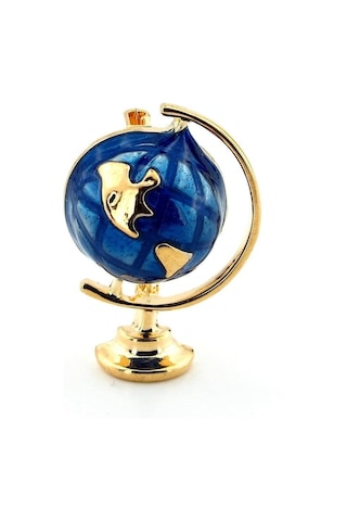 Solfera Yer Küre Dünya Gezegen Mavi Atlas Harita Yaka İğnesi Broş Rz188