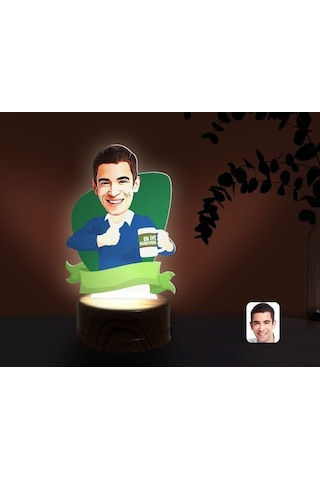 Kişiye Özel En Iyi Öğretmen Karikatürlü Dekoratif 3D Biblo Led Iş (481501272)