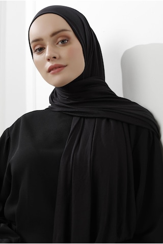 Hira Penye Şal Siyah Siyah
