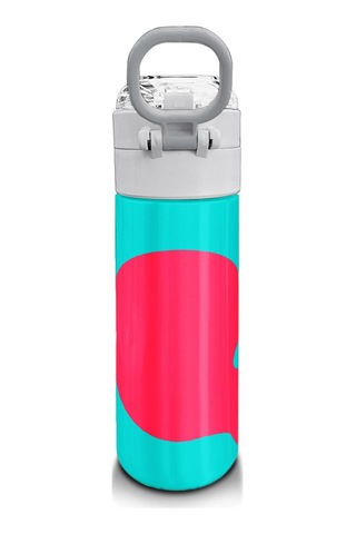 Coral High Kids Neon Mercan Turuncu Desenli Pipetli Ve Direkt İçim Çelik Termos 500 Ml 31885 Neon Mercan
