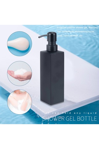 Xiaaokeji Paslanmaz Çelik El Yapımı Siyah Sıvı Sabunluk Donanımı Siyah