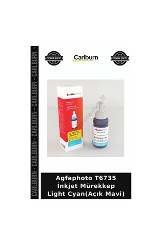 Özel Seri Agfaphoto T6735 İnkjet Mürekkep Light Cyan Açık Mavi Çalışma Doküman Kartuş