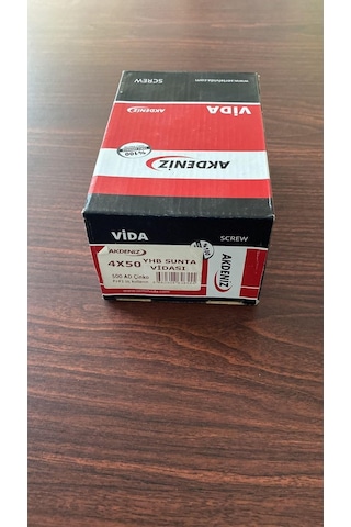 Akdeniz 4 X 50 500 Adet Akdeniz Sunta Vidası 4x50 Akdeniz 4 X 50 500 Adet Akdeniz Sunta Vidası 4x50