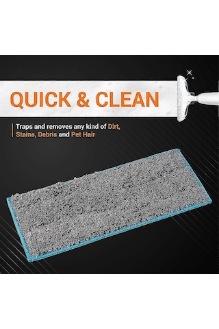 Moveevo M6 Süpürge Robotu İçin Yıkama Ve Yeniden Kullanılabilir Islak Mop Bezi 8 Adet - Mikrofiber, Yağ Ve Lekelerden Temizler, Zeminleri Çizmez