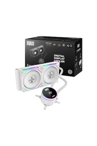 Dragos Frostbite 240 White Argb Digital 240mm Intel-amd Uyumlu Sıvı Soğutucu Beyaz