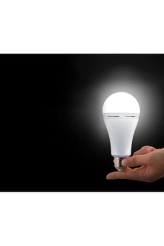 Fujita Acil Aydınlatma Şarjlı 30w Led Ampul Beyaz Işık E27 6 Adet