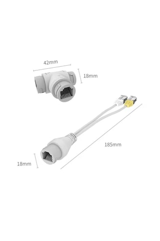 Q-port Q-splpoe1 Poe Splıtter 2-in-1 Ag Konnektoru+ 3 Yollu Rj45